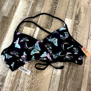 NWT Victoria’s Secret butterfly crossover bikini swim top